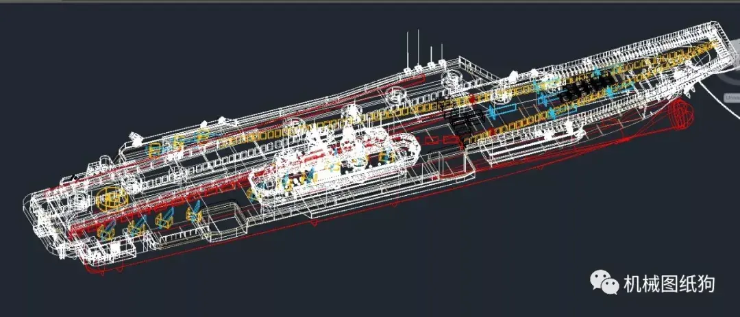海洋船舶辽宁号航母及舰载机3d图纸autocad设计dwg格式