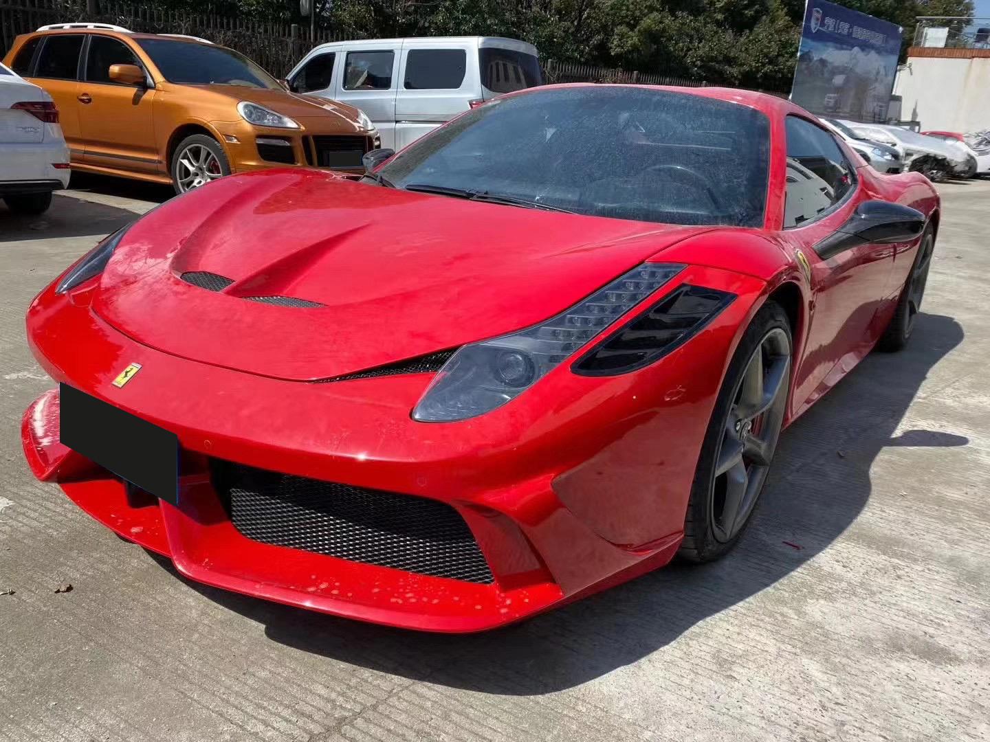 法拉利458改装specialec碳纤维前杠机盖升级套件