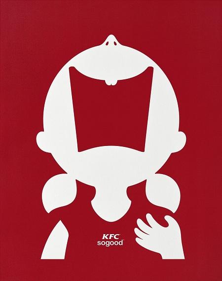 获2015伦敦广告节全场大奖的kfc海报:"红与白"