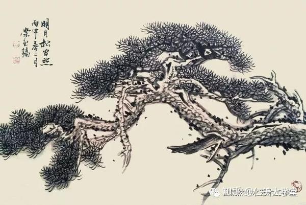 【连载】值得收藏的88种国画松树画法课稿(四)