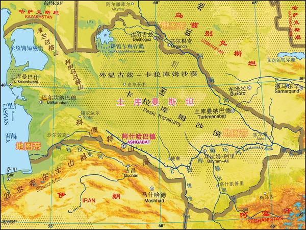 在卡拉库姆沙漠中部,首都阿什哈巴德以北约260公里的达瓦札,有一个被