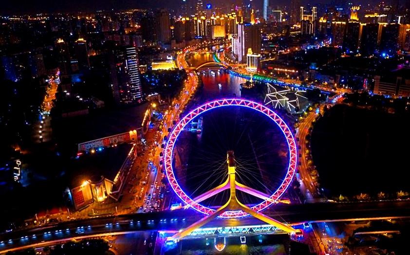 北方夜景哪个城市最美?当然是天津,美轮美奂的童话世界