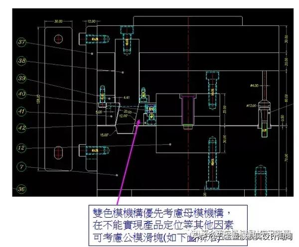 此为厂内双色机转盘示意图,双色模模座设计时左右侧尽量窄,天地侧可