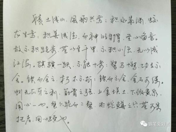 白居易琵琶行片段手写钢笔字笔友钢笔书法习作欣赏