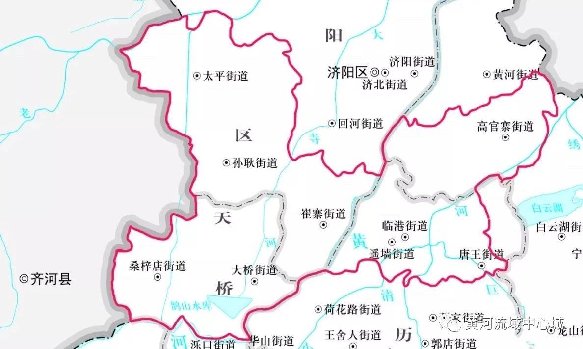 济南起步区规划范围及功能布局发布,建设形成"一纵一横两核五组团"的