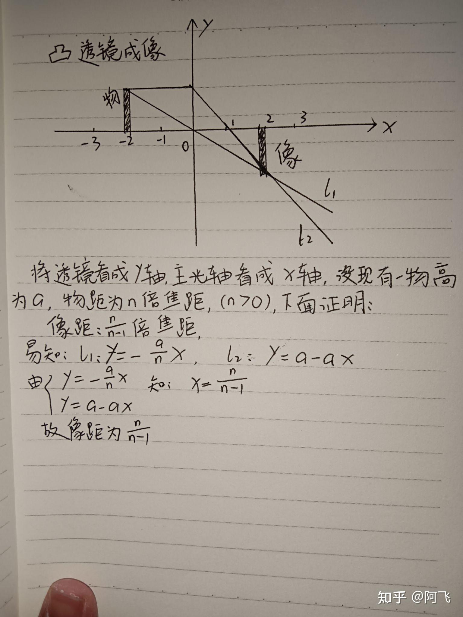 凸透镜的成像用物距计算像距