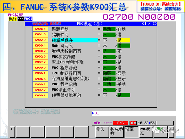 fanuc k参数作用及k900以后的参数汇总