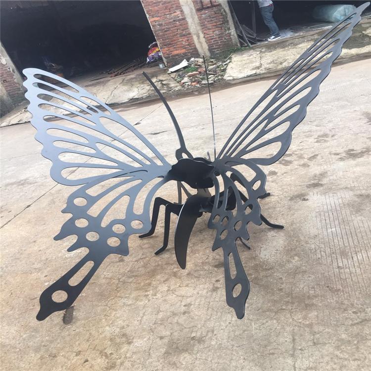 不锈钢蝴蝶雕塑 园林景观艺术小品