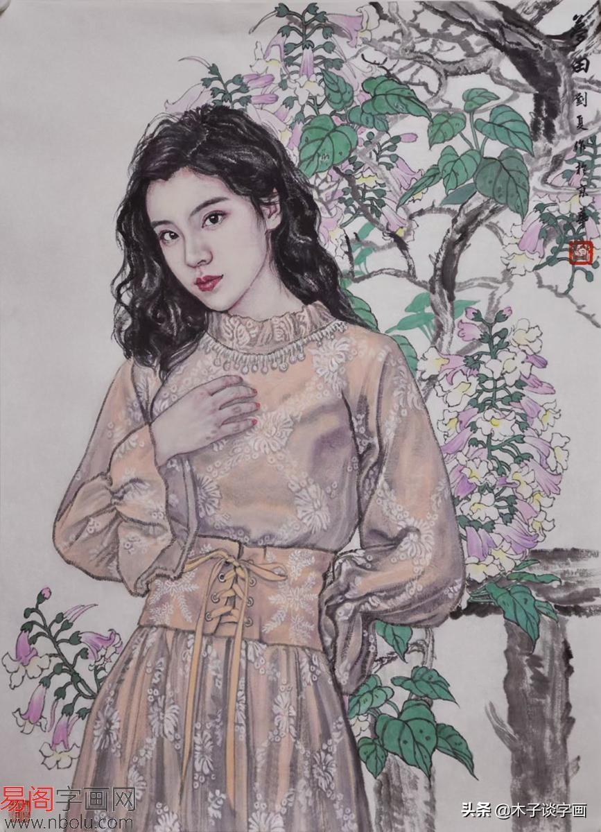 刘夏老师和她的国画美女人物画