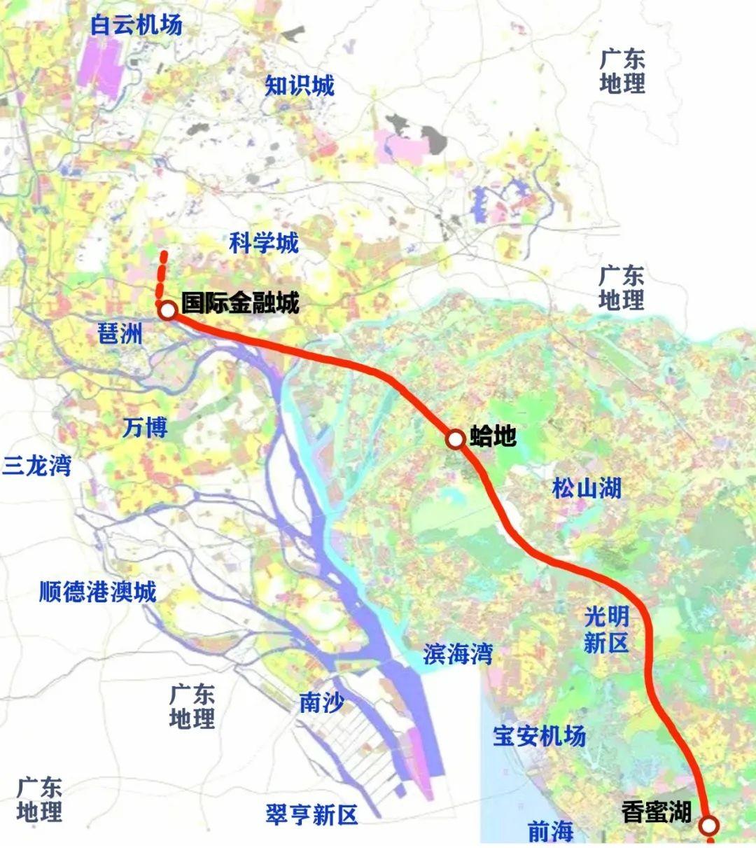 广深磁悬浮建设线路规划图首度曝光