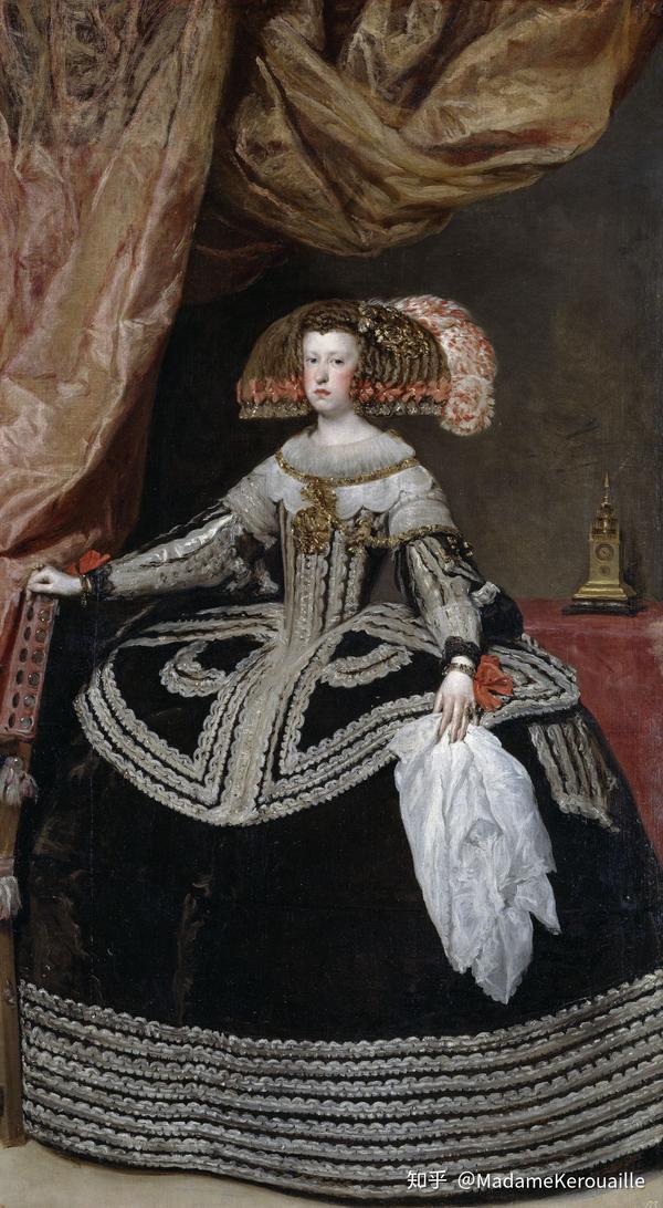 大姐玛丽安娜(mariana, queen of spain 1634-1696  ),委拉斯凯兹所绘