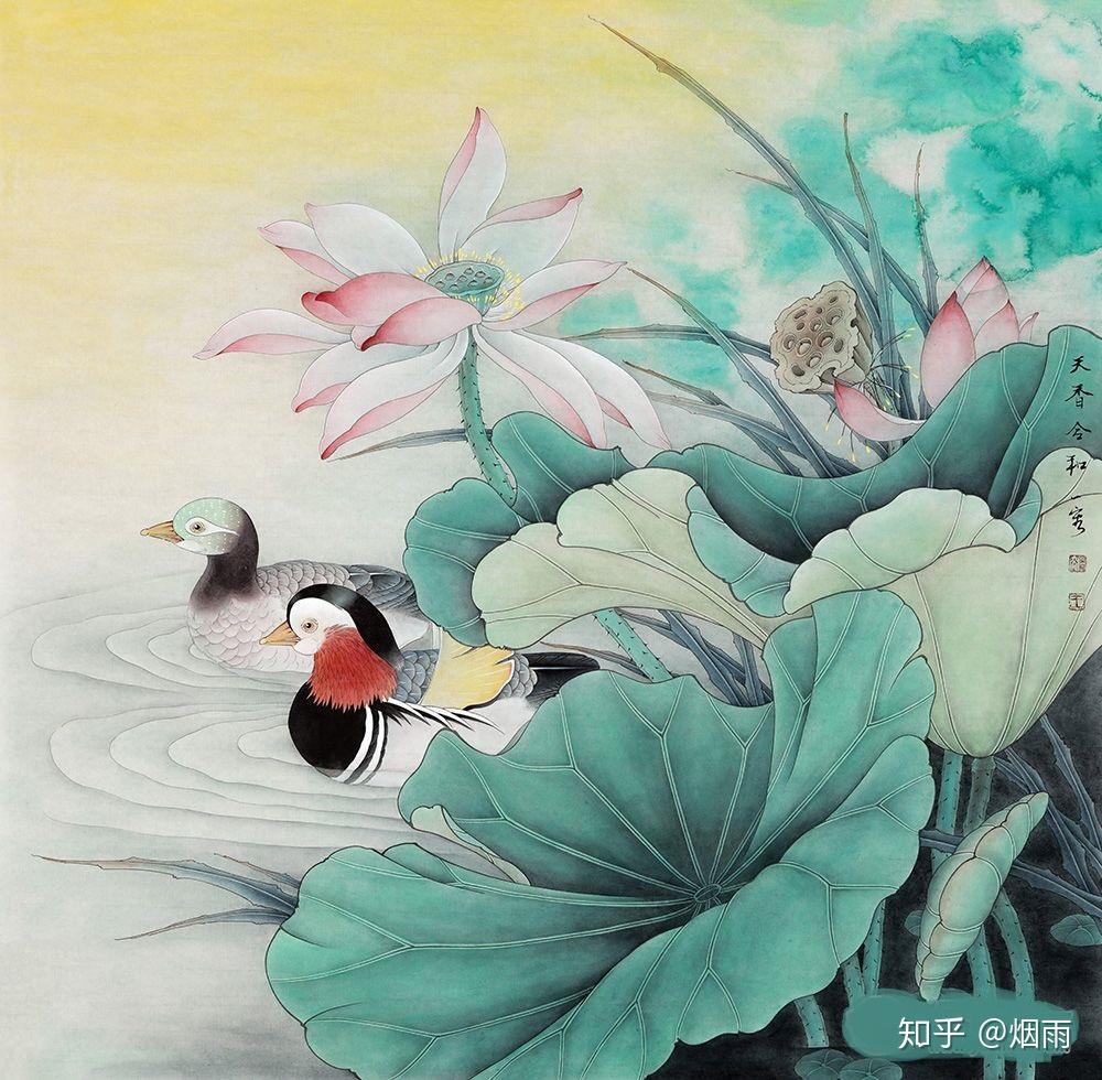 推荐花鸟画二:和和美美 鸳鸯图
