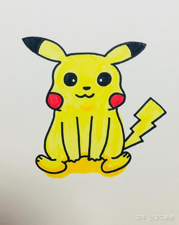 每天一张简笔画 | 比卡丘(内含详细步骤)