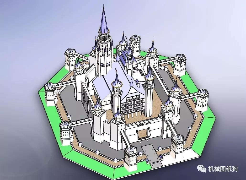 生活艺术国王的城堡简易模型3d图纸solidworks设计附step