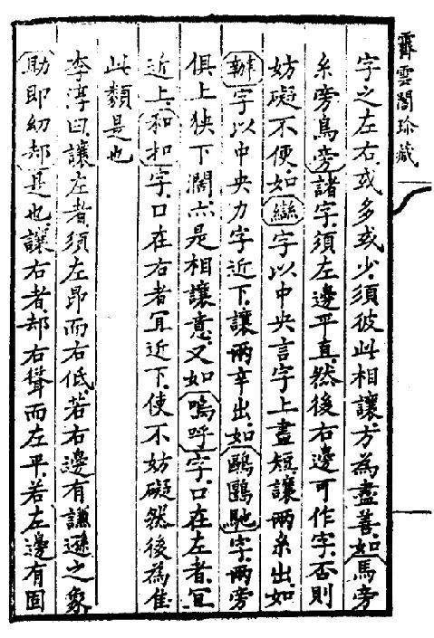 欧阳率更结字三十六法