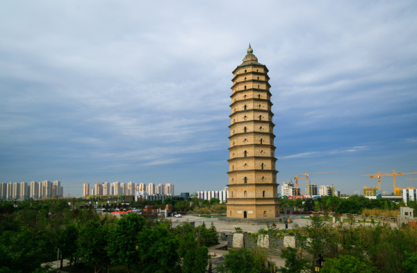 陕西古建筑崇文塔中国最高砖塔