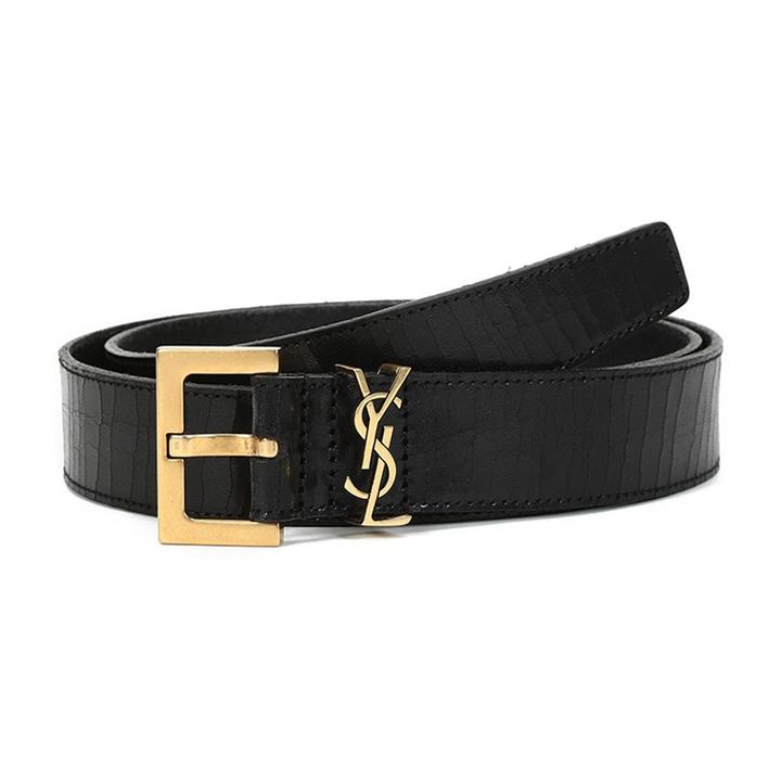 圣罗兰 saint laurent 20fw秋冬款 女士皮革裂纹针扣式