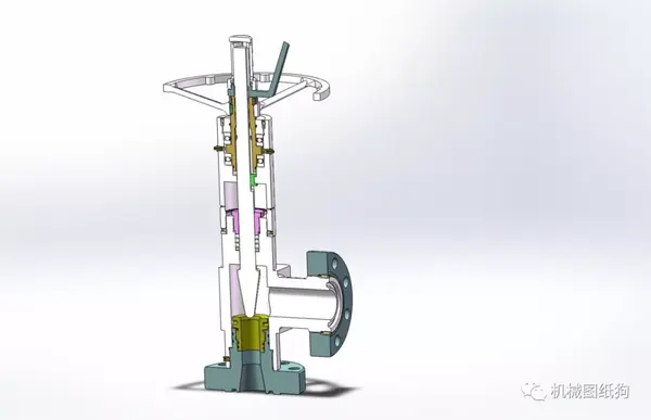 【工程机械】采气井口装置总成3d数模图纸 solidworks