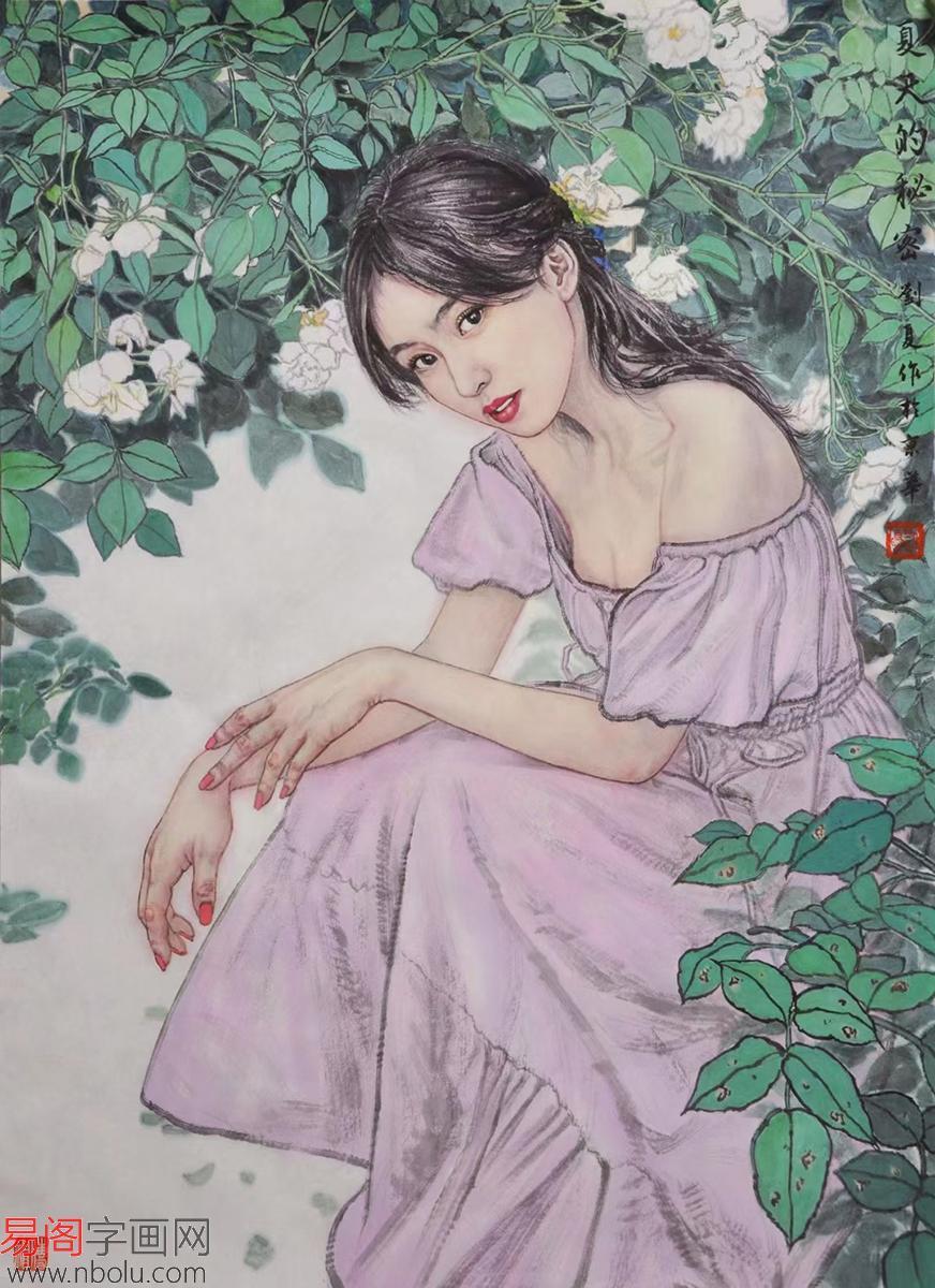 画家刘夏作品欣赏看着唯美雅致的人物画像是每天都在过38