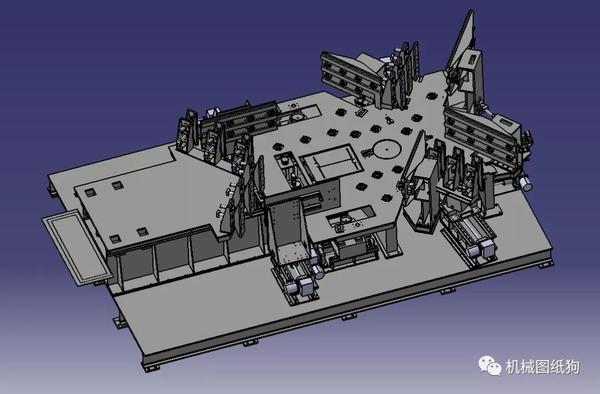 工程机械 转塔组对焊接工装3d模型图纸 igs格式
