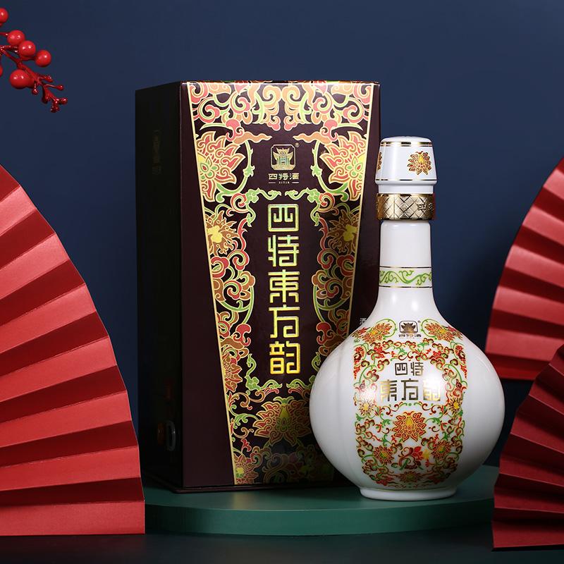 原价$218现价$170年货礼盒四特白酒东方韵弘韵特香型白酒52度500ml单