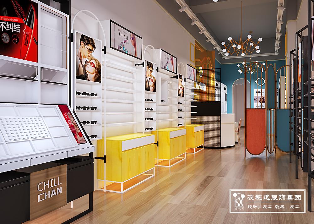眼镜店装修 店名:春之光眼镜 面积:60平米 设计师:左工 装修风格