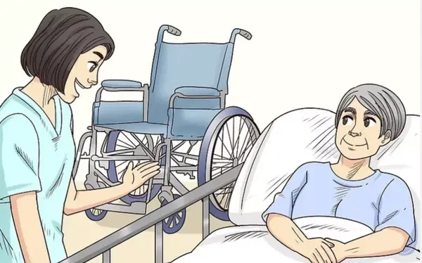 将患者从床上转移到轮椅上需要几步?