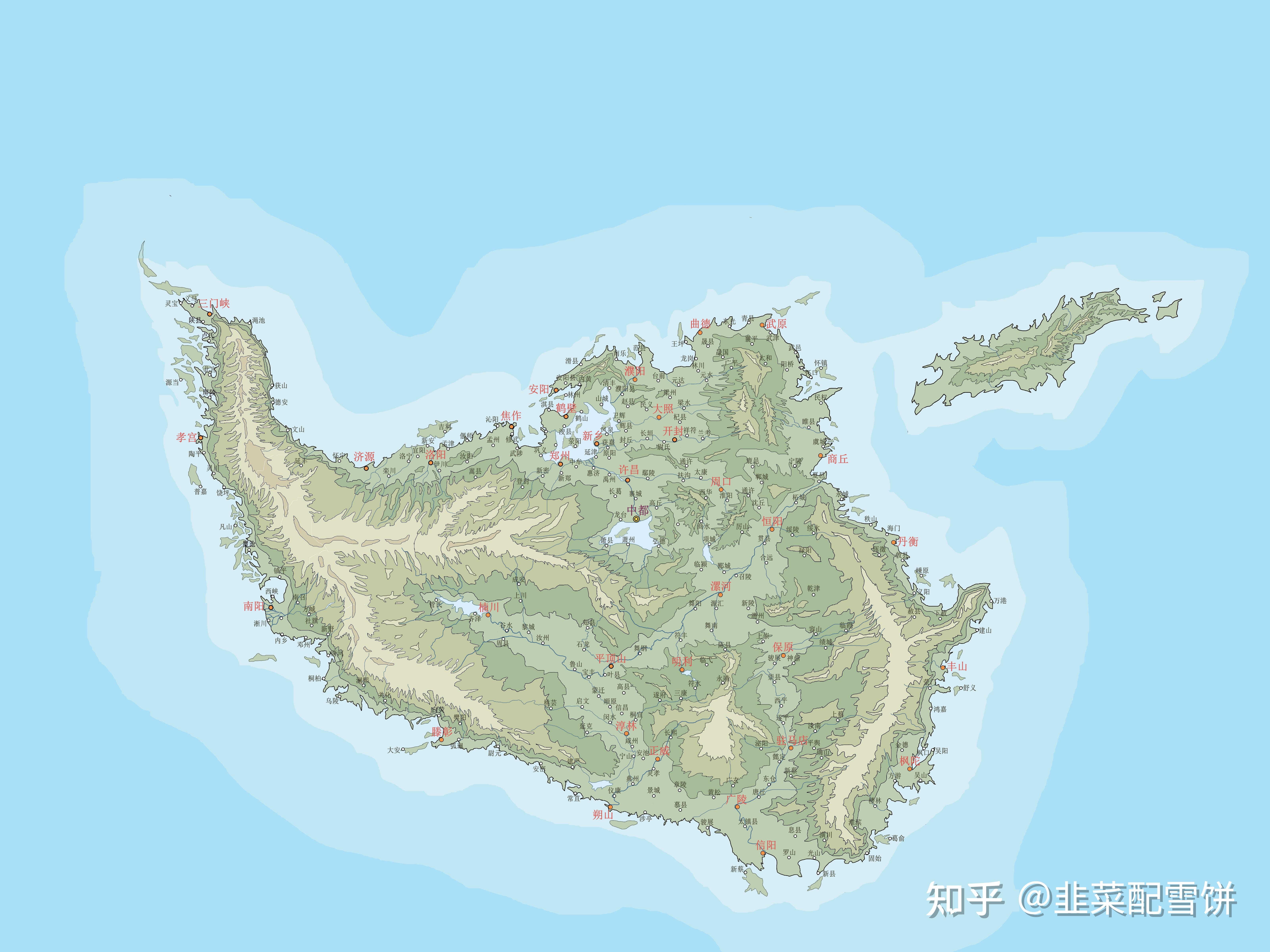 假如河南是个岛屿架空地图