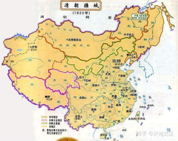 在领土疆域方面,清朝是有很大贡献的,其鼎盛时期有效控制的领土面积