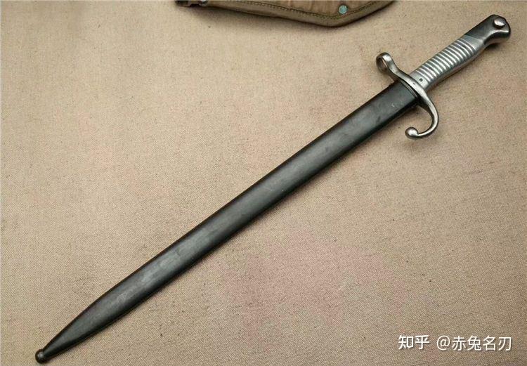 阿根廷1891铝柄刺刀,银色经典!19世纪的德国索林根为阿根廷军方制造.