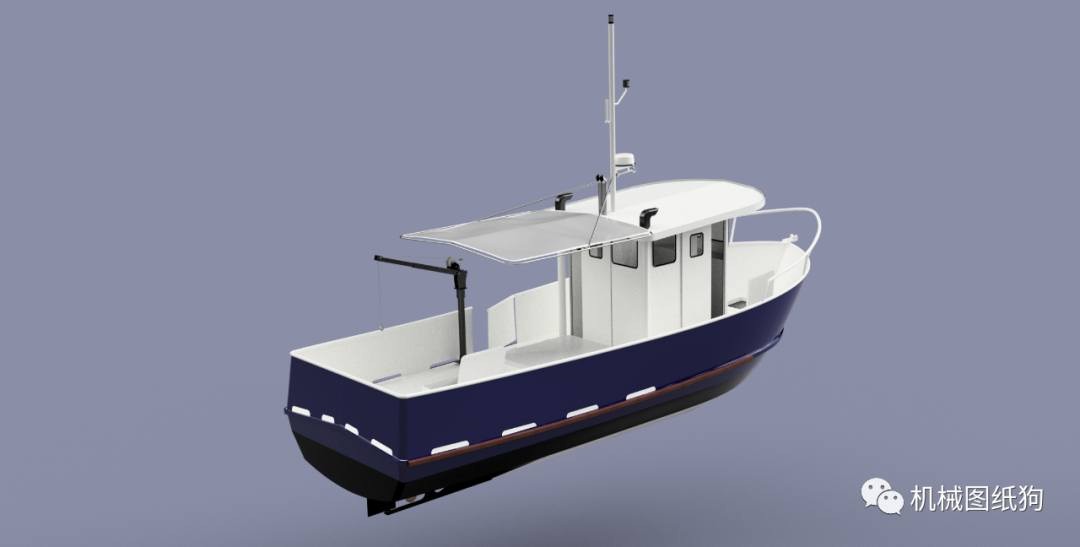 海洋船舶renkosteelboat钢船快艇3d数模图纸step格式