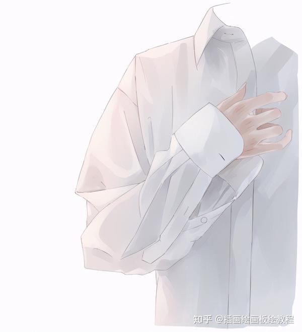 绘画教程厚涂白衬衫怎么画从线稿开始教你厚涂技法画白衬衫
