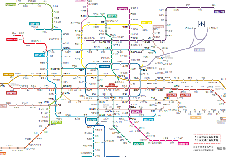 而目前北京地铁一共有22条线路, 10号线,6号线 是比较热门的2条线路.