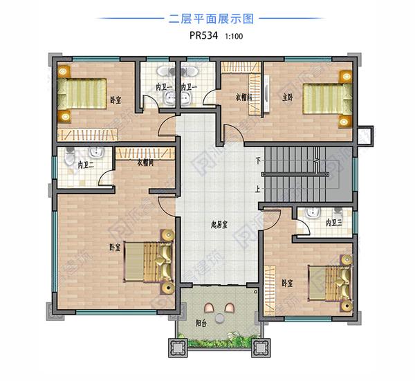 湖南衡阳150平农村三层房屋设计图|全套房子设计图平面图-派睿建筑