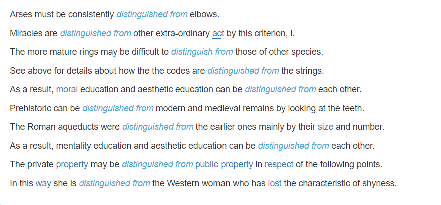 distinguishable,authorize bedistinguishedfrom和bedistinguishablefrom的区别