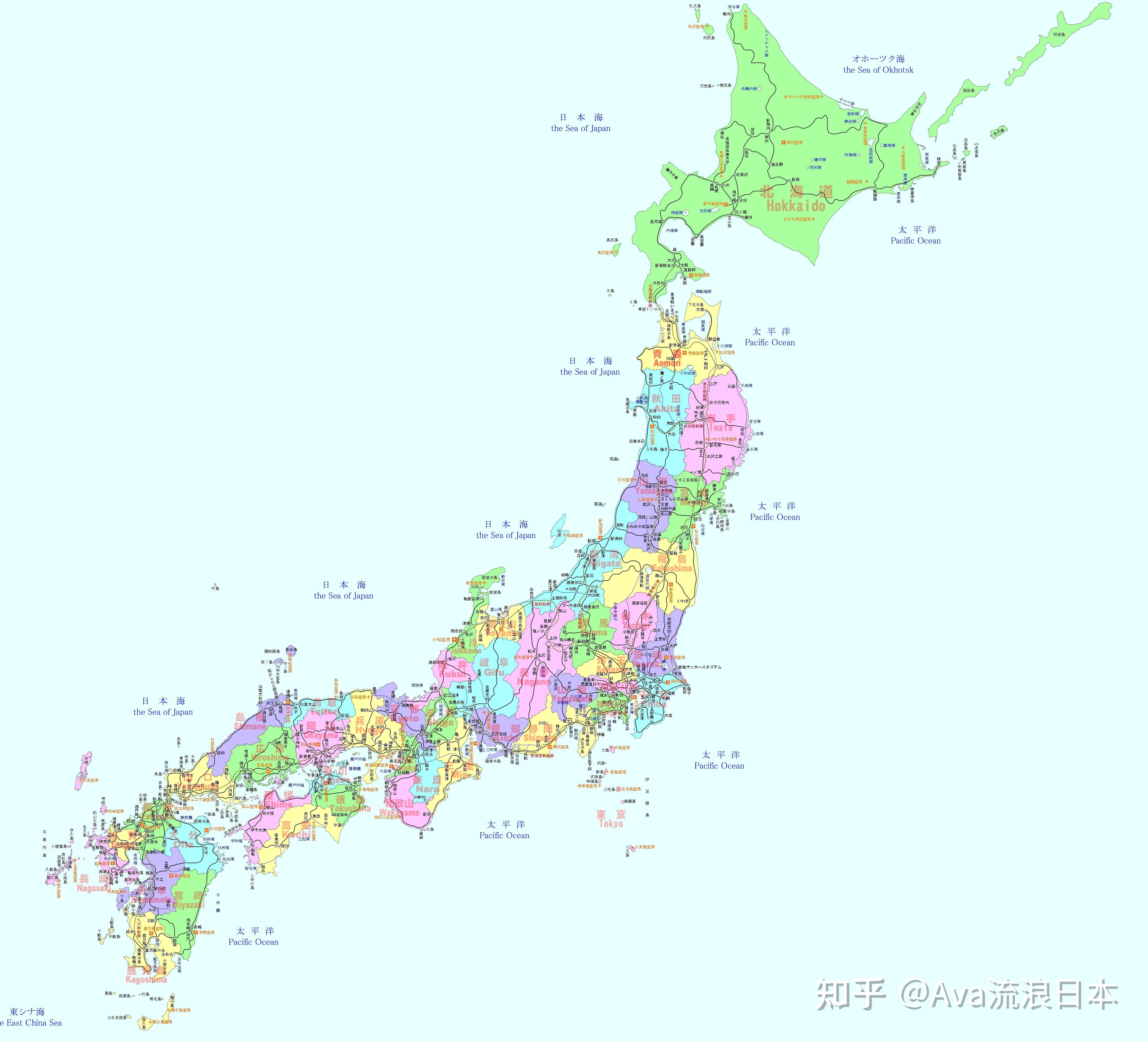 日本全境铁路图长什么样?