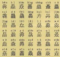 集齐了所以汉字叠字了,可以召唤神龙了.龙龖龘!