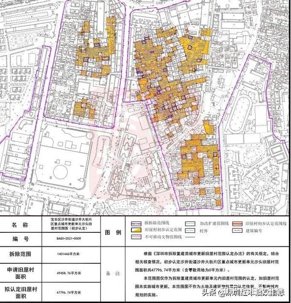 海岸城旧改4期主体公示!沙井大街更新单元三村范围认定