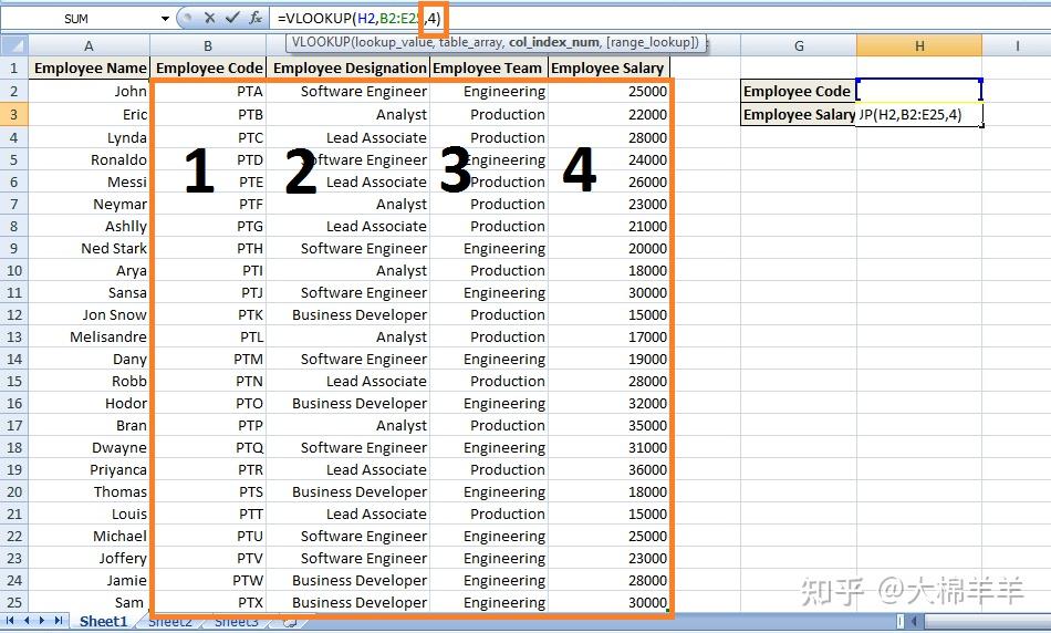 Excel Vlookup