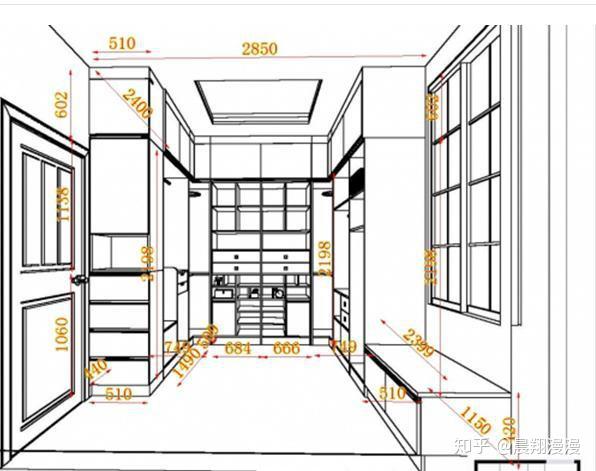 多大的卧室才能改衣帽间?设计总监:4种衣帽间尺寸,直接能用!