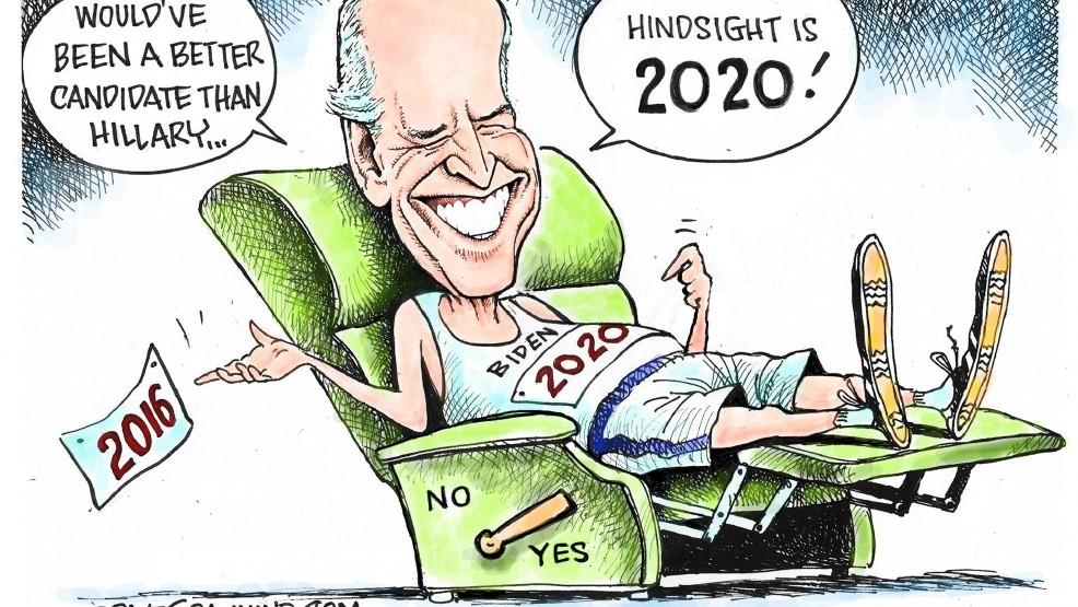 2020美国大选漫画图片,2020美国大选漫画 美国大选2020:乘风破浪的傻子拜登