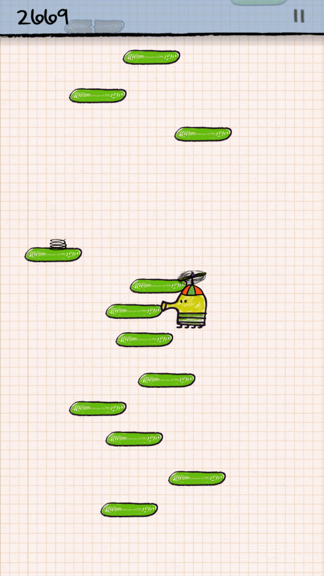 涂鸦跳跃也是智能手机初期时代不能不提的游戏.