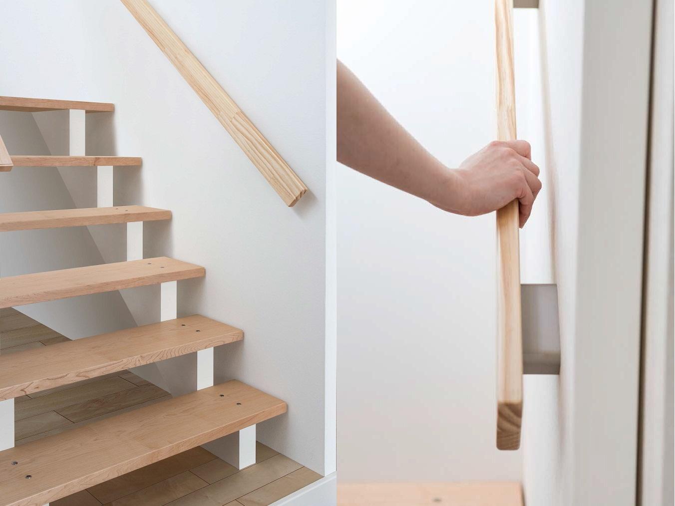 扶手可以减轻脚和腰部4成的负担:下楼梯时扶手可以有效减少身淘对