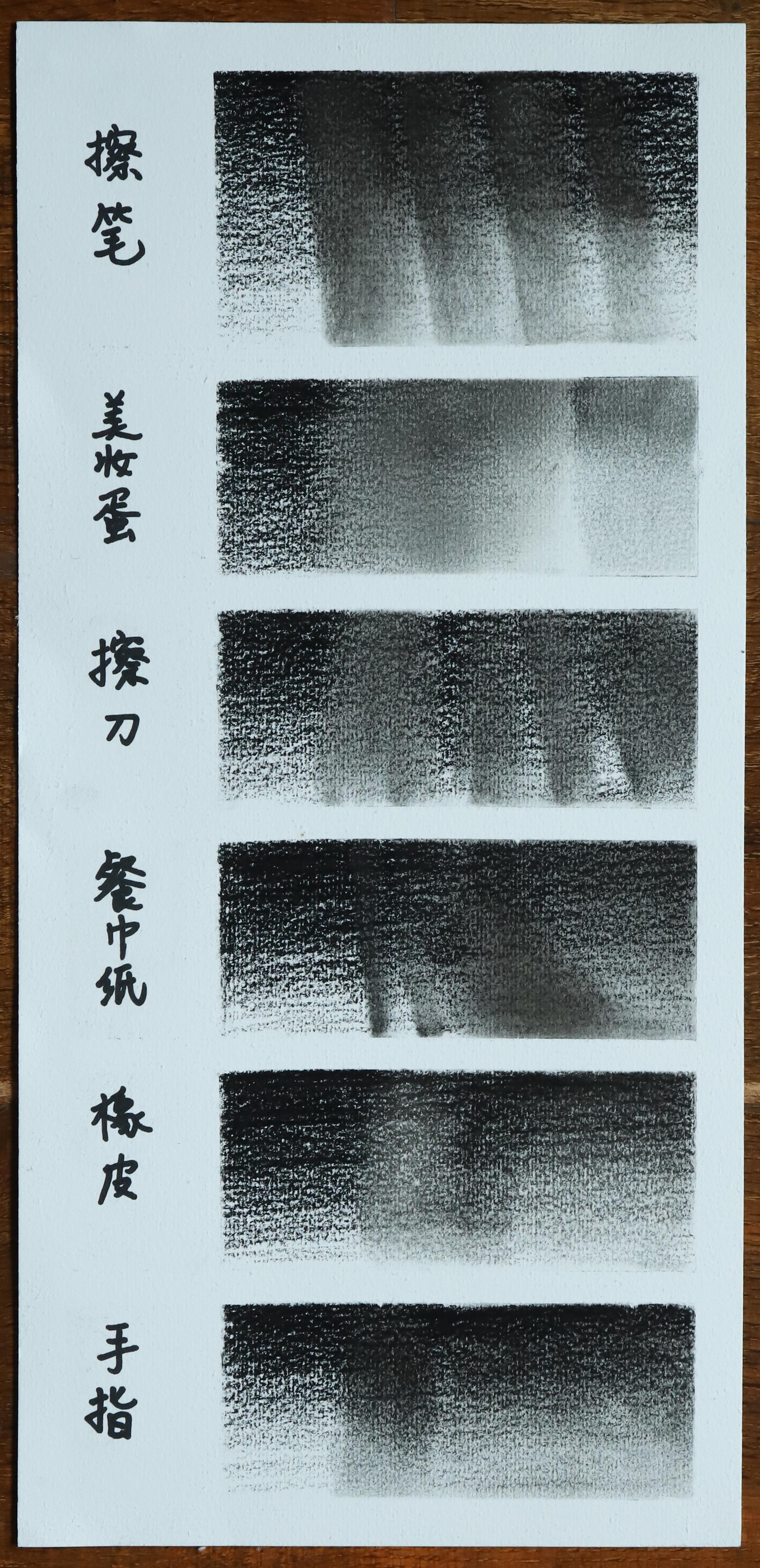 陈同学唠画画 的想法: 素描揉擦效果大对比(铅笔炭笔,纸张对比) | 擦
