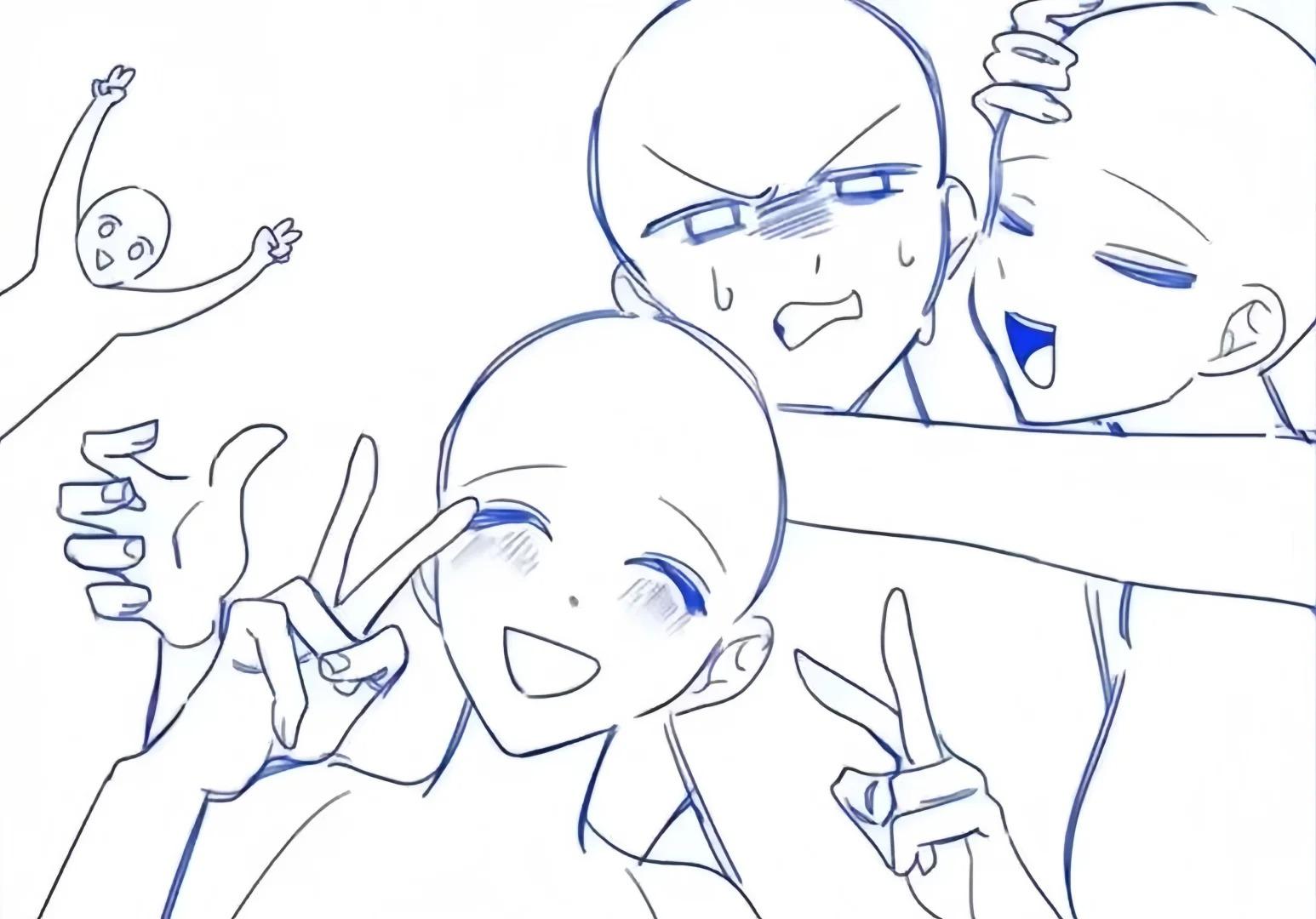 肥皂君 的想法: 【板绘素材】四人组!