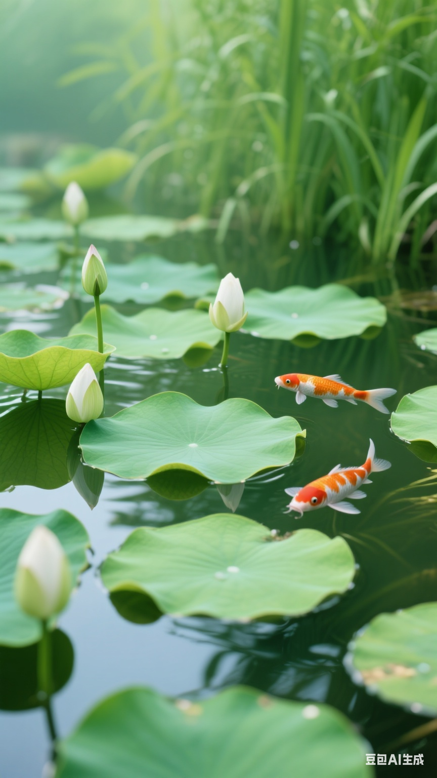 字体 的想法: 鱼戏莲叶东,鱼戏莲叶西,看着鱼,和鱼旁边的倒影,发现