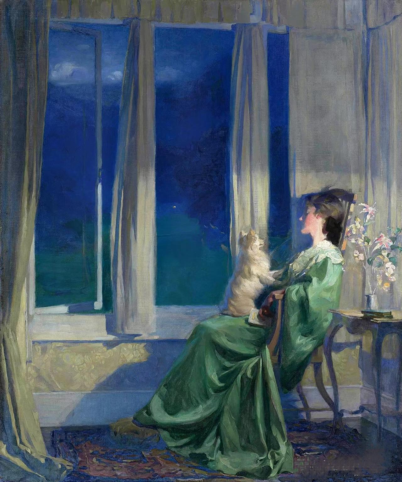 fnst 的想法: 世界名画之《当蓝色夜晚慢慢降临》 | 画家:弗兰克