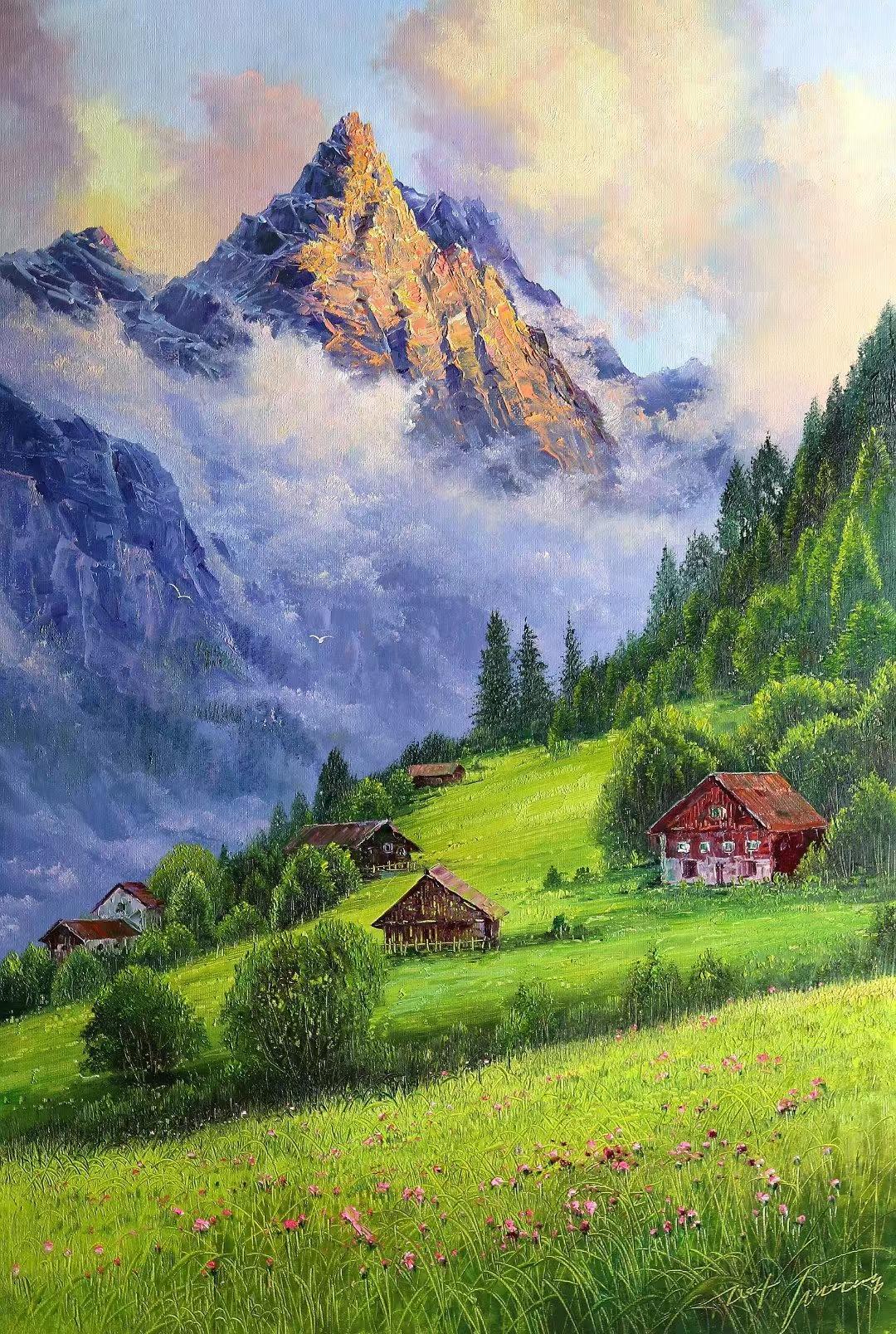 朝鲜画家创作基地 的想法: 朝鲜油画《绿野仙踪》