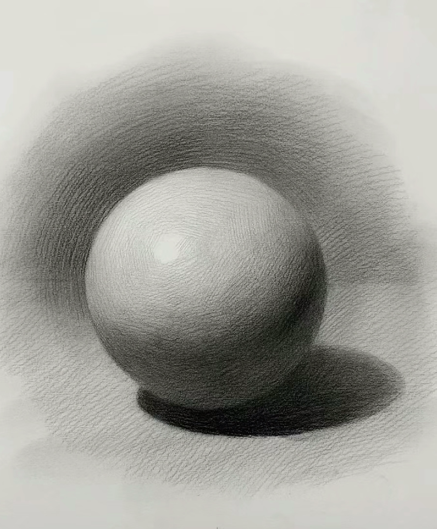 糕杨 的想法: 素描第二课圆球体步骤