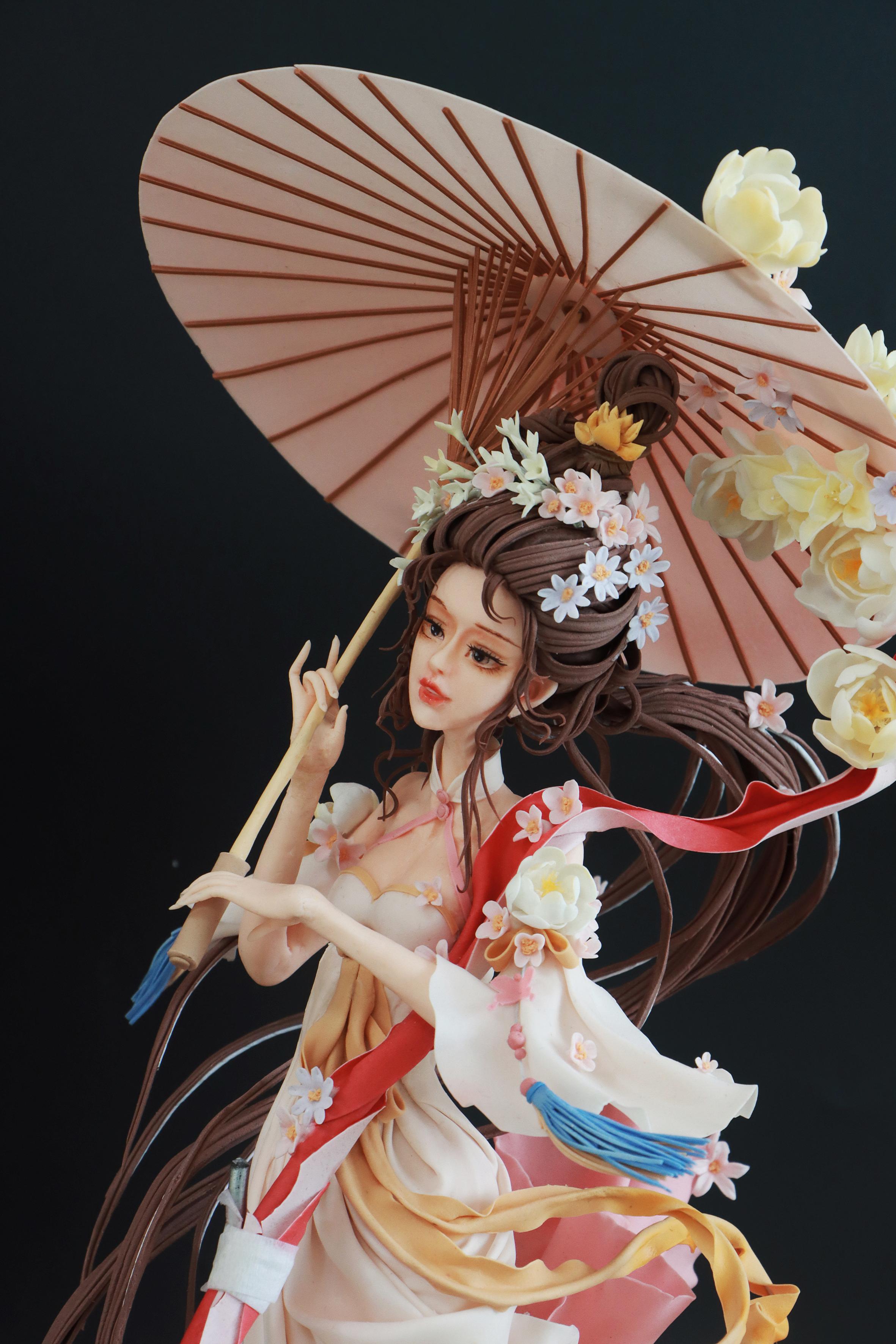 山西新东方烹饪 的想法: 巧笑倩兮,美目盼兮,国风翻糖人偶蛋糕来了,请